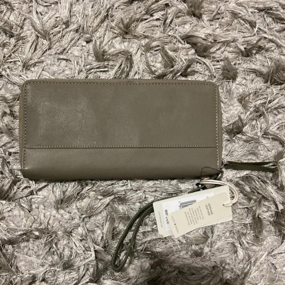Leather Grey Lucky Brand Wallet